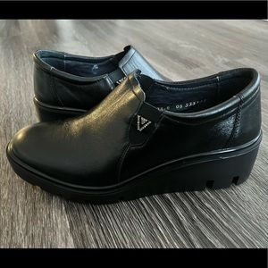Womens leather platforms